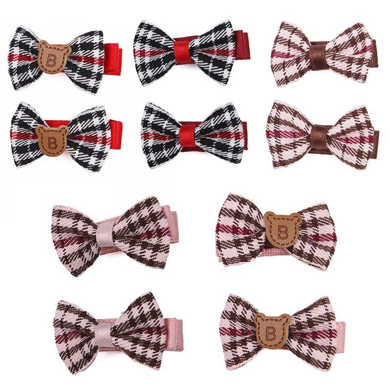 

Заколки для девочек в клетку, Детские аксессуары, 2 шт., банты для волос для девочек, Рождественское украшение для девочек, детская заколка в ...