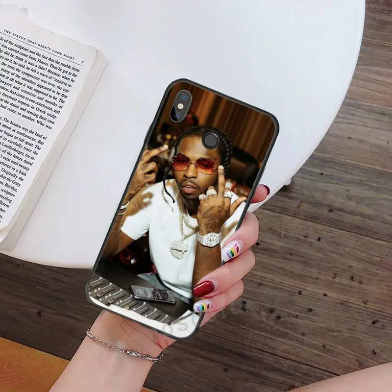 

Pop Smoke Rapper drawing Phone Case For Xiaomi Redmi note 7 8 9 t max3 s 10 pro lite Luxury brand shell funda coque