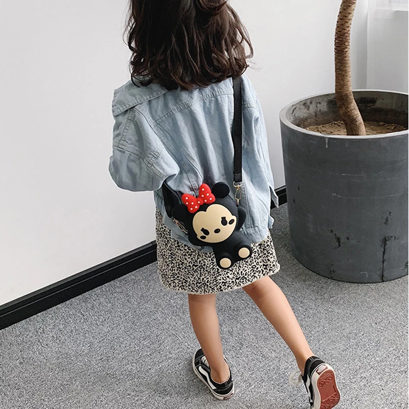 Новая силиконовая сумка Женская милая девочка из мультфильма мессенджер модная