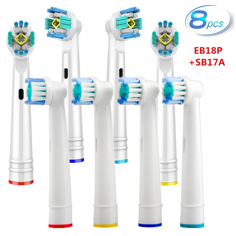 

Насадки для электрической зубной щетки Braun Oral B 3D, насадки для отбеливающей зубной щетки, оптовая продажа, 8 шт. насадок для зубной щетки для д...
