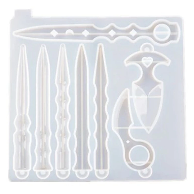 

DIY Crystal Epoxy Resin Mold Magic Wand Silicone Keychain Mirror Silicone Mold for Resin