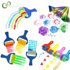 4 шт вращающаяся краска DIY Рисование цветок губка кисти дети эва художественные и ремесленные кисти инструмент для рисования детские развивающие игрушки ZXH