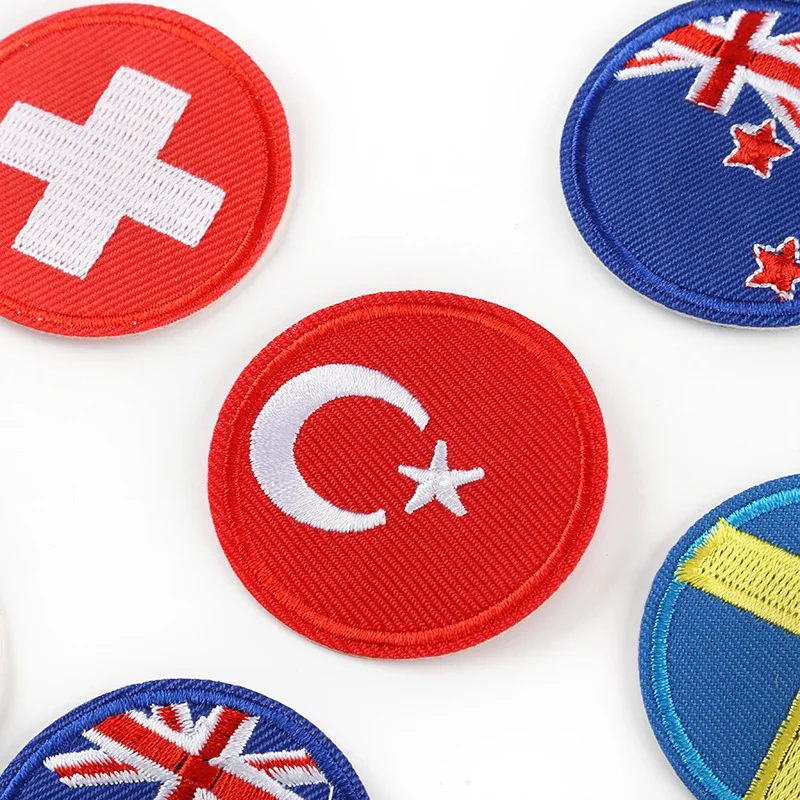 Нашивки с вышитыми флагами для одежды наклейки перекрестными полосками США