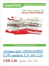 8 значений 200 шт. M1 M4 M7 SS14 SS16 SS24 SS34 RS1M пакет с электронными компонентами набор сортированных диодов 1N4001 1N4007 1N5819 DO-214AC