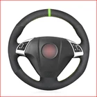 Черный замшевый удобный мягкий чехол на руль для Fiat Grande Punto Bravo Linea 2007-2019 Qubo Doblo Opel Combo