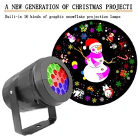 1pcs colorful disco ball led stage lights 4w 16 picture laser projector light lamp christmas party supplies kids gifts