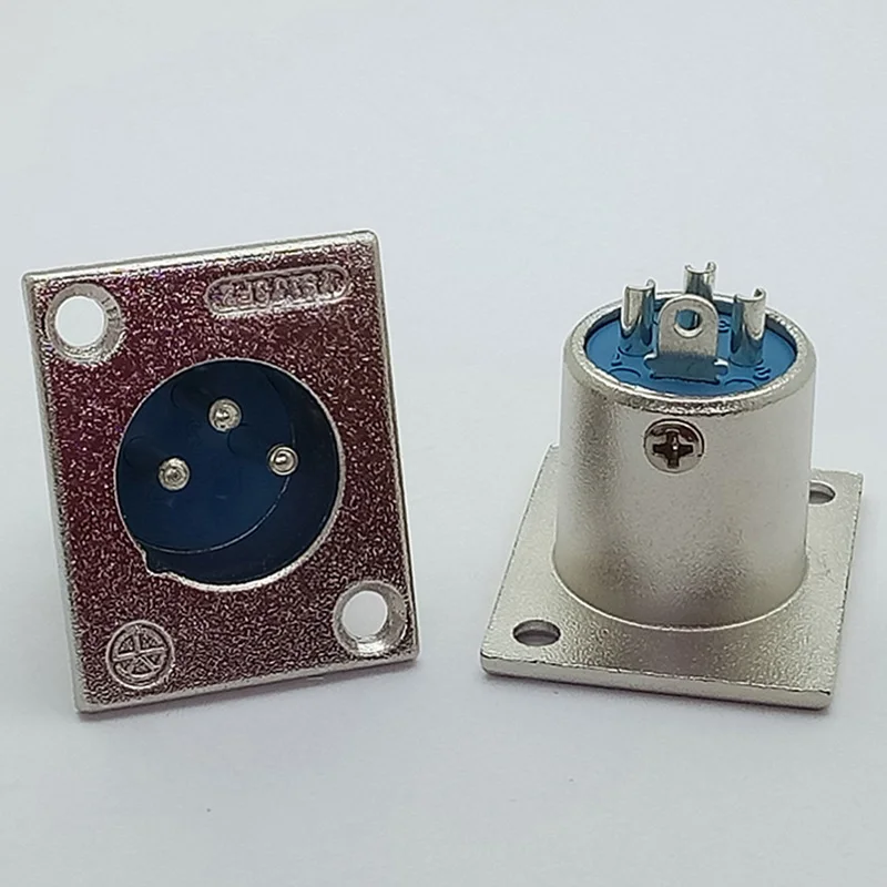 2шт 3Pin XLR разъем металлический YS1K3F2 xlr Женский Джек+ штекер разъем панель монтируется для микрофона аудио устройств