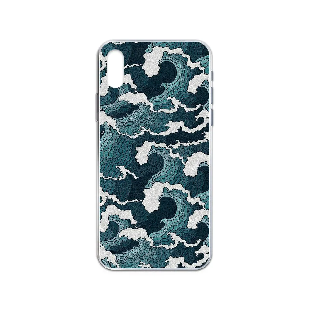 Чехол Kanagawa для телефона с рисунком серфинга из Японии Прозрачный чехол iphone 4 4S 5 5C