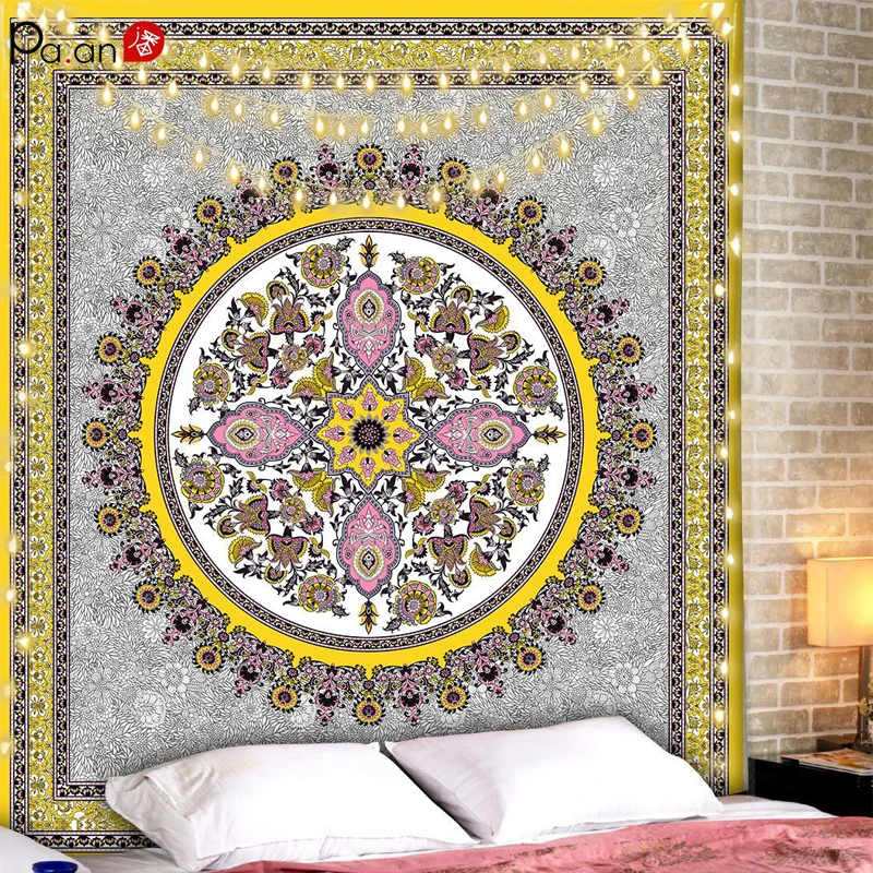 

МАНДАЛА ГОБЕЛЕН отделочная ткань для дома Искусство подвесная картина декоративное фоновое полотно для гобелен настенный Boho дом Декор Гот...