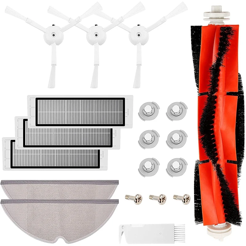 

19 Pcs Accessories Kit for Xiaomi Robot Roborock S50 S51 S55 S5 S6,Replacement Brush & Filters for Xiaomi Vacuum Cleaner