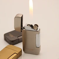 metal cigar torch turbo lighter flame switch windproof pipe cigar smoking accessories grinding wheel butane gas lighters gadgets