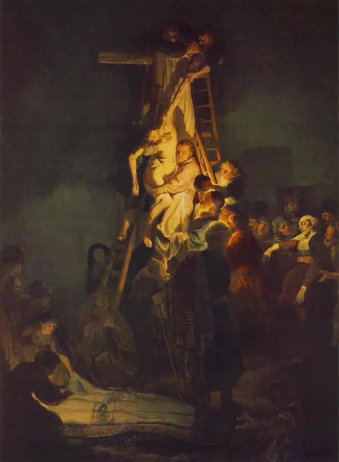 Kopen 3 Handgeschilderde Kunst Schilderijen Door College Leraren-Afdaling Van De Cross Rembrandt Van Rijn Christian-Olieverf Op Canvas