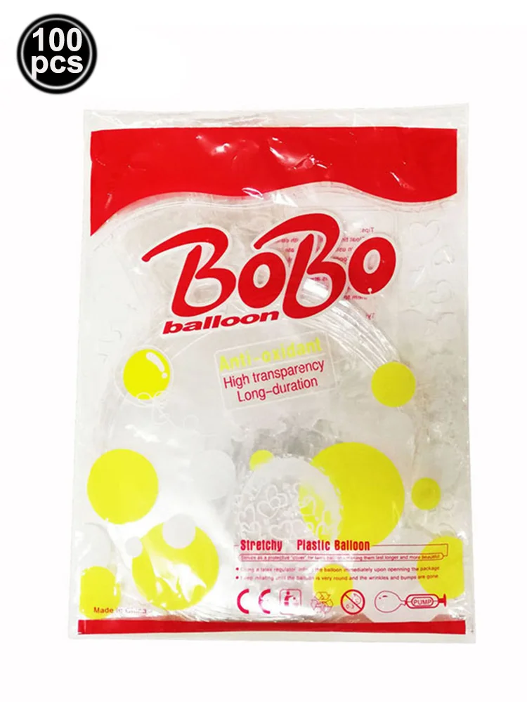 

Набор из 100 прозрачных шаров Bobo 8-36 дюймов