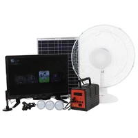 prepaid portable rechargeable shs energy generator solar powered lighting system kit off grid power station