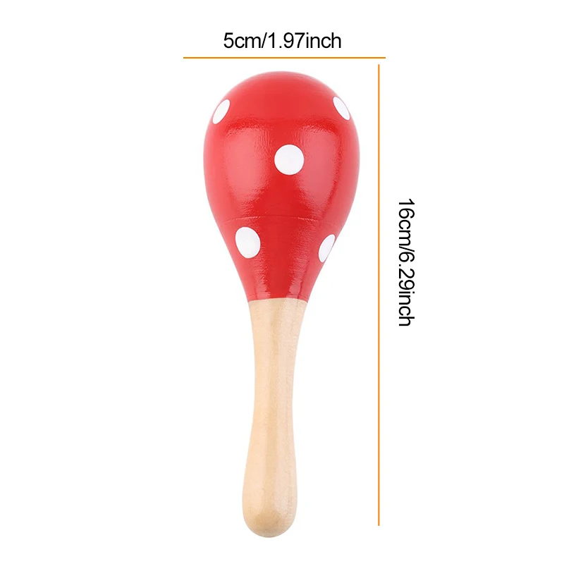 

Baby'S Hearing Grasping Training Toy Wooden Rocking Sand Ball Sandbell Small Sand Hammer Baby Early Teaching To Hold Sand EggS