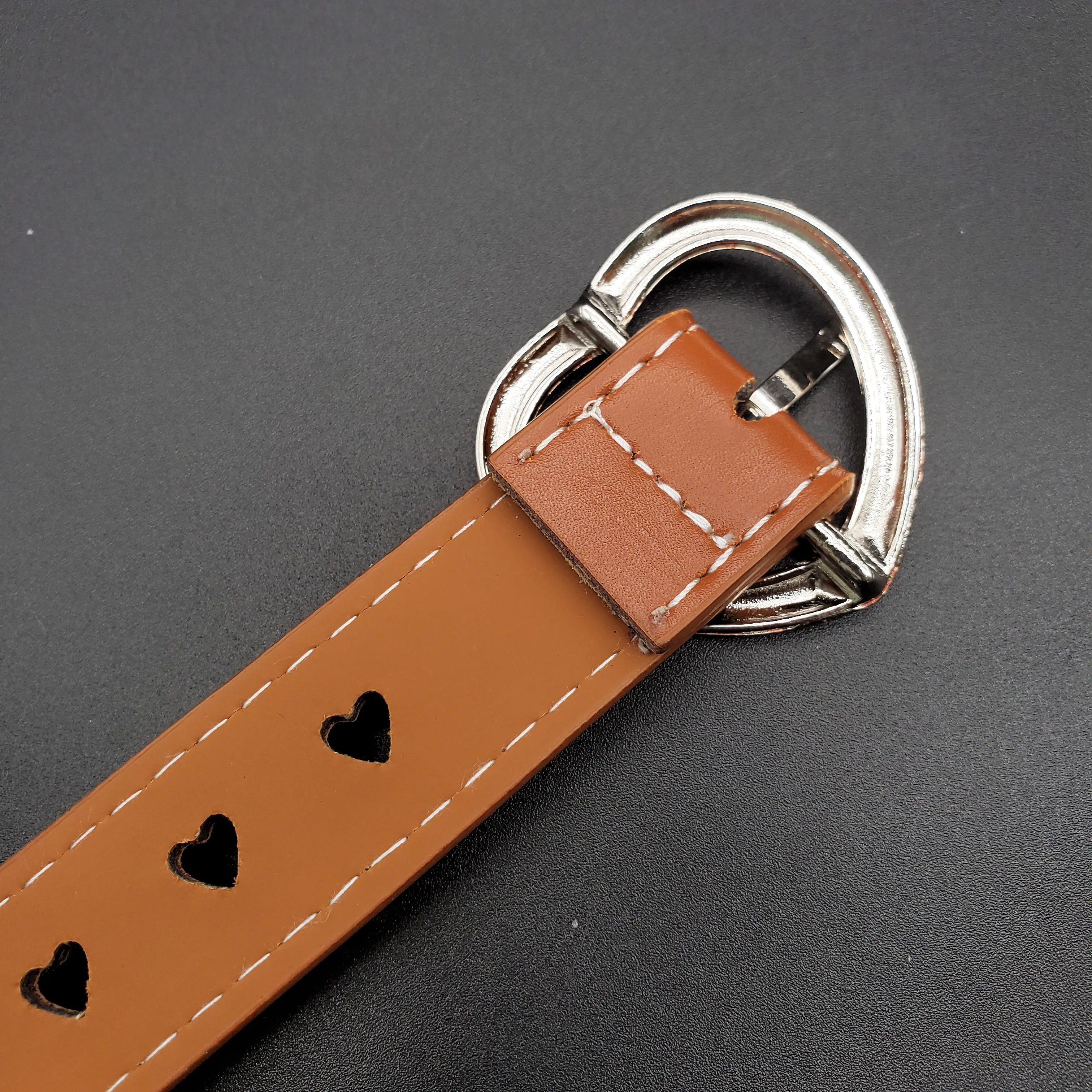 

Lady's belt, versatile leisure, porous, love pin buckle