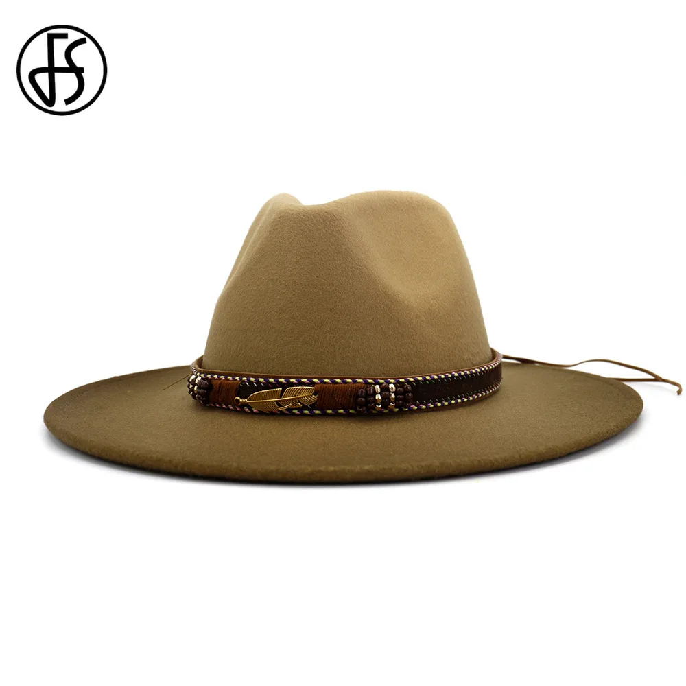FS Для женщин мужчин шерстяной джазовый фетровая шляпка шерстяная Шапки