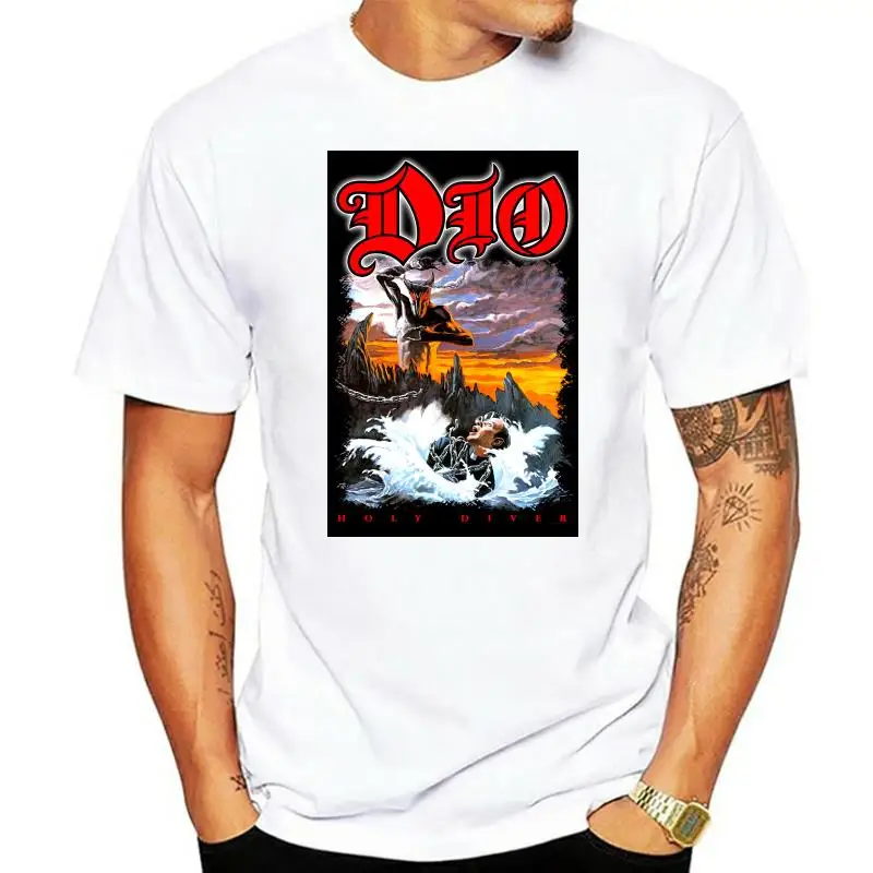 

DIO-Holy Diver-American Heavy Metal Band-T Shirt-sizes S To 5XL Sportswear Men Tops T-Shirt