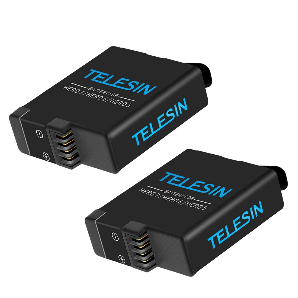 Батарея TElESIN для gopro 7 6 5 black Go pro hero7 hero6 hero5 hero 2018 1200 мА/ч перезаряжаемые литий ионные