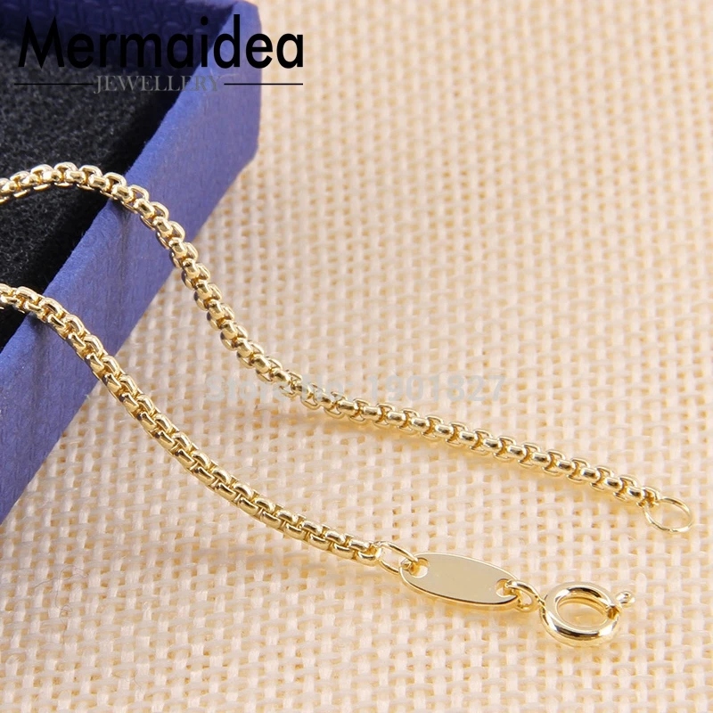 Круглое базовое ожерелье европейского бренда золотого цвета европейская