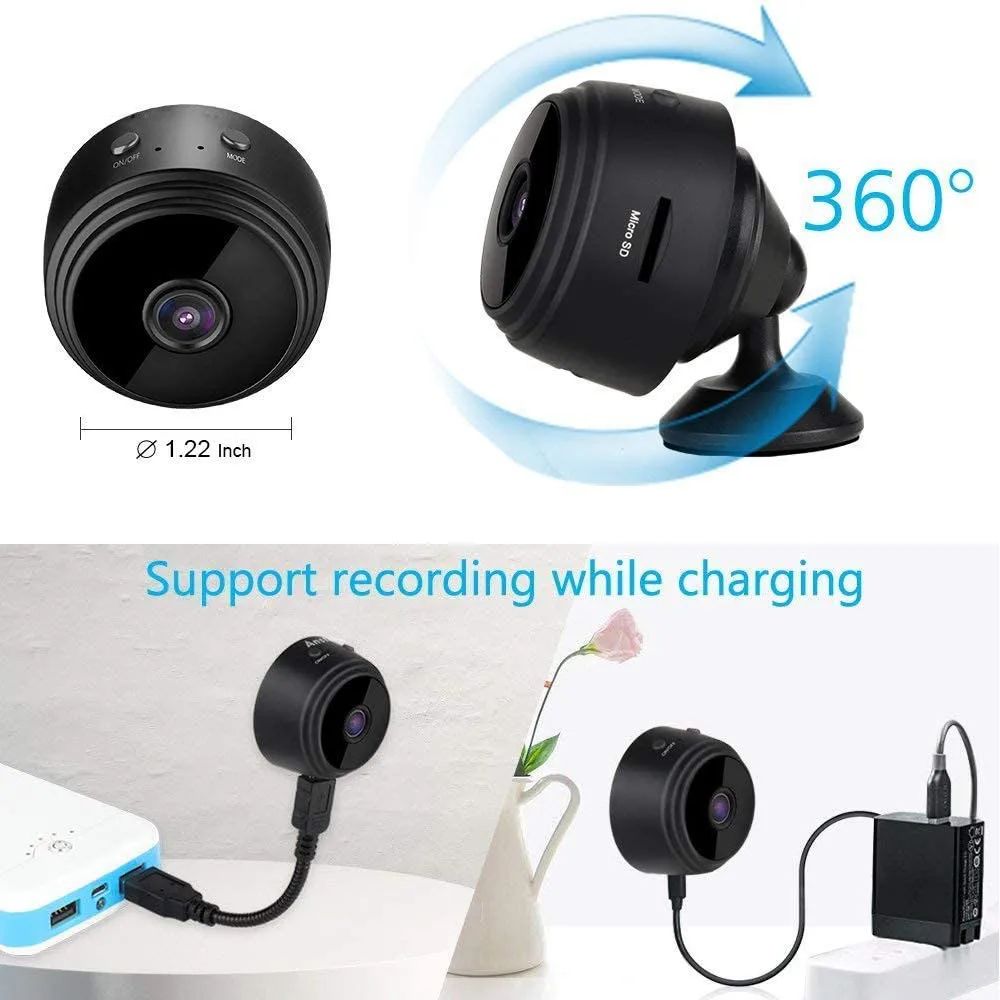 A9 Mini Camera 1080P HD ip camera Night Version Voice Video Security Wireless Camcorders surveillance cameras wifi | Безопасность и