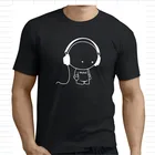 Мужская хлопковая футболка, с круглым вырезом, большого размера