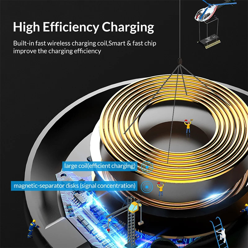 Быстрое беспроводное зарядное устройство TOPK 10 Вт для Samsung Galaxy S10 S20 S9 Note 9 USB