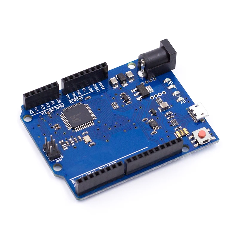 Макетная плата Leonardo R3 с микроконтроллером Atmega32u4 макетная USB-кабелем совместимая