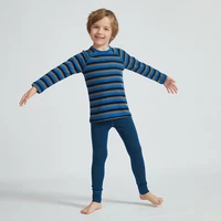 merino wool kids base layer thermal underwear set sports long johns baby girl clothes boys top and pants kinsei