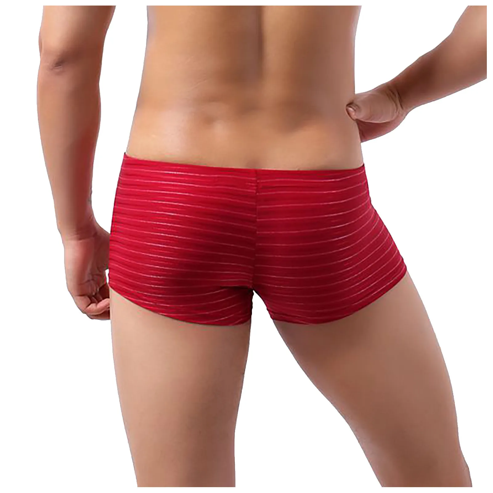 

Men's Underwear 6PC Low Waist Fashion solid Color Stripes Comfortable boxershorts men boxer calzoncillos hombre
