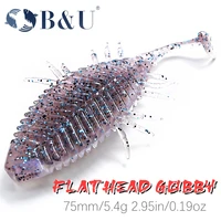 bu flathead gobby soft lures for fishing artificial lures fishing worm silicone bass pike minnow swimbait jigging plastic baits