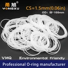 Уплотнительное кольцо VMQ, толщина 1, 5 мм, OD5355606570727580859095100*1,5, силиконовая резиновая Изолированная Водонепроницаемая шайба