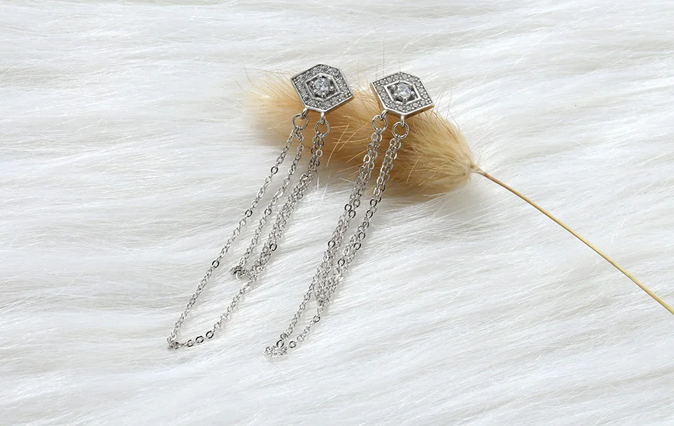 ORSA JEWELS Аутентичные стерлингового серебра 925 пробы женская цепь Подвески Ожерелья AAA кубический циркон Уникальные Модные женские ювелирные изделия SN134