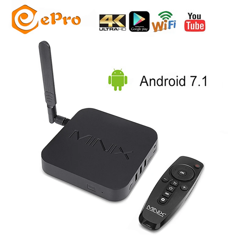 ТВ-приставка MINIX Android 7 1 NEO U9-H 2 Гб 16 Восьмиядерный процессор Amlogic S912-H Neo U9 Smart TV Box 4K