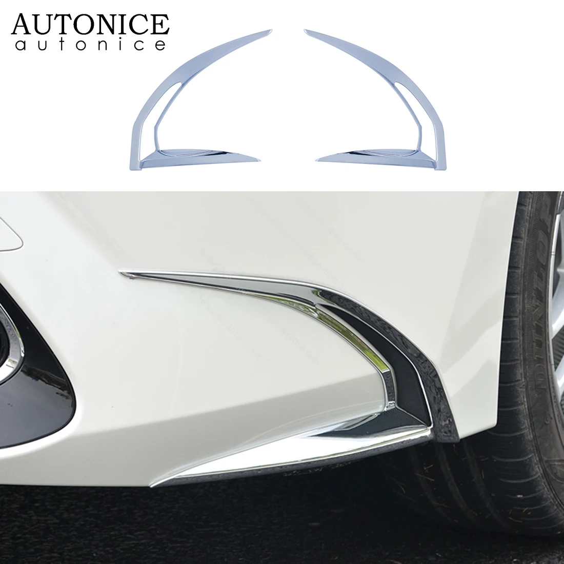 

2pc Chrome Front Fog Light Lamp Cover Fit for Toyota Corolla 2019 2020 2021 Sedan