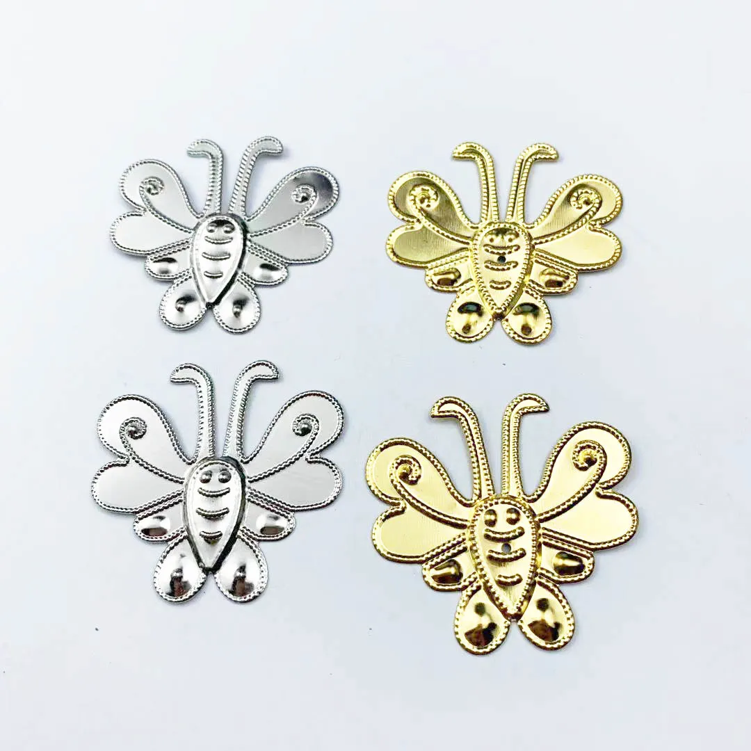 20 шт. 43x45 мм Металлические цветочные филигранные обертки ремесла подарок