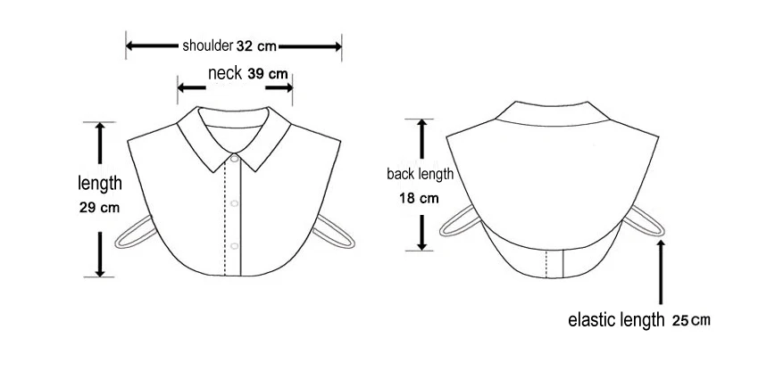 

New Style Women Necktie Decorative spot pure color Beaded Shirt Black Swan Fake False Ladies Fake Collar