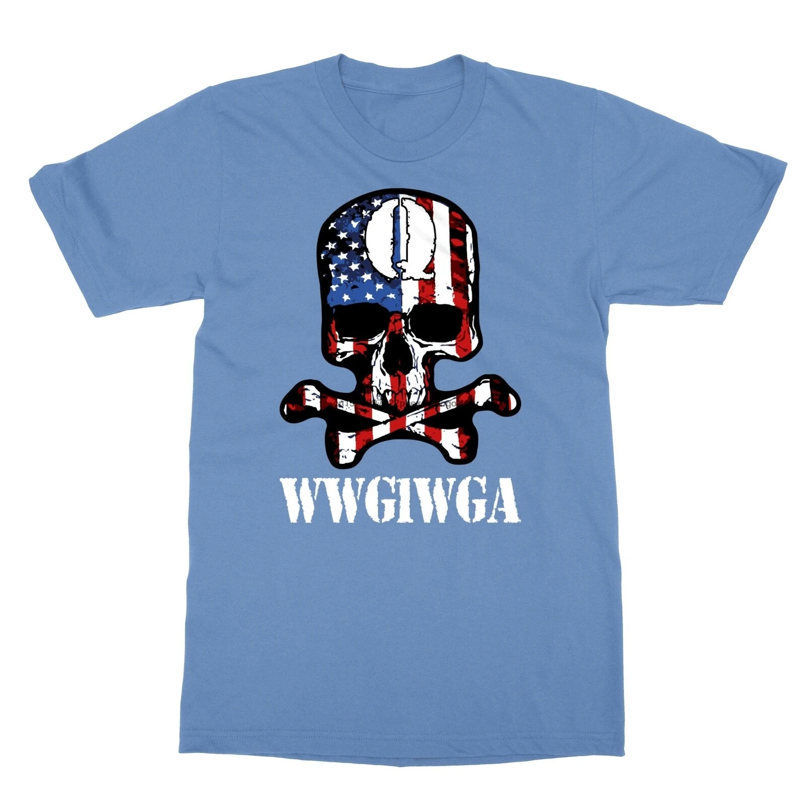 Мужская футболка с черепом Q anon WWG1WGA политический заговор США | одежда