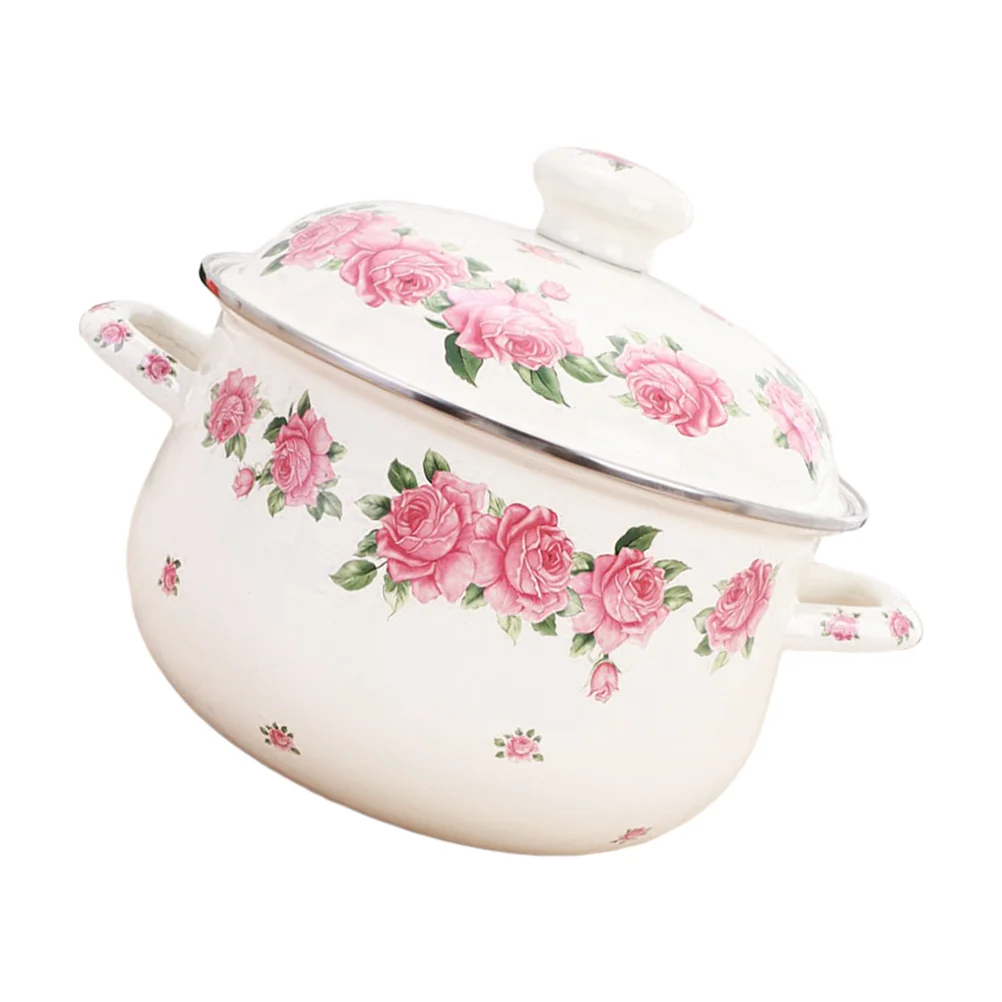 Practical Stew Pot Kitchen Stockpot Enamel Cooking Thickened Stock | Дом и сад