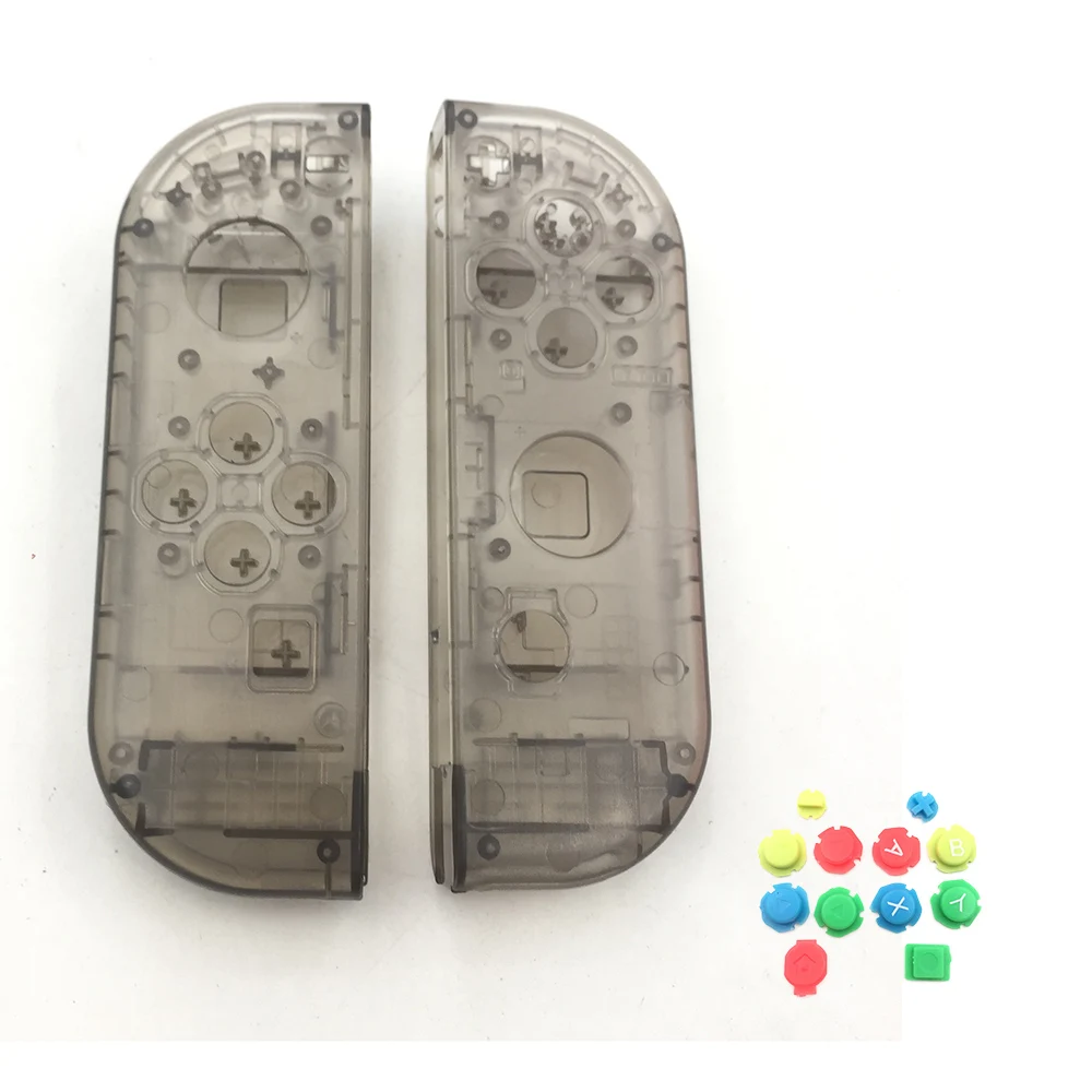 10 комплектов пластиковый чехол Joy Con для nintendo Switch, прозрачный пользовательский контроллер, цветные кнопки
