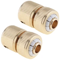 portable 2pcs copper threaded water pipe connector with tube tap snap adaptor four interface for water gun water pipes