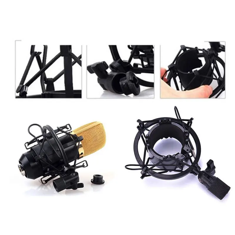 

Universal Mic Microphone Shock Mount Clip for Home Studio Podcast Recording