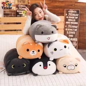 Kawaii Кот Шиба-ину хомяк Пингвин собака медведи плюшевые игрушки мягкие животные кукла подушка для детей для девочек подарок