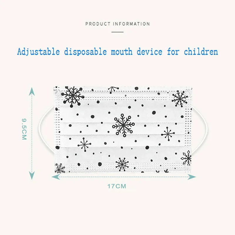 

10pcs Disposable Mask Christmas Print Soft Breathable Face Cover Dust-proof Facemask Pm2.5 Filter Outdoor Mask Mascarillas Tela