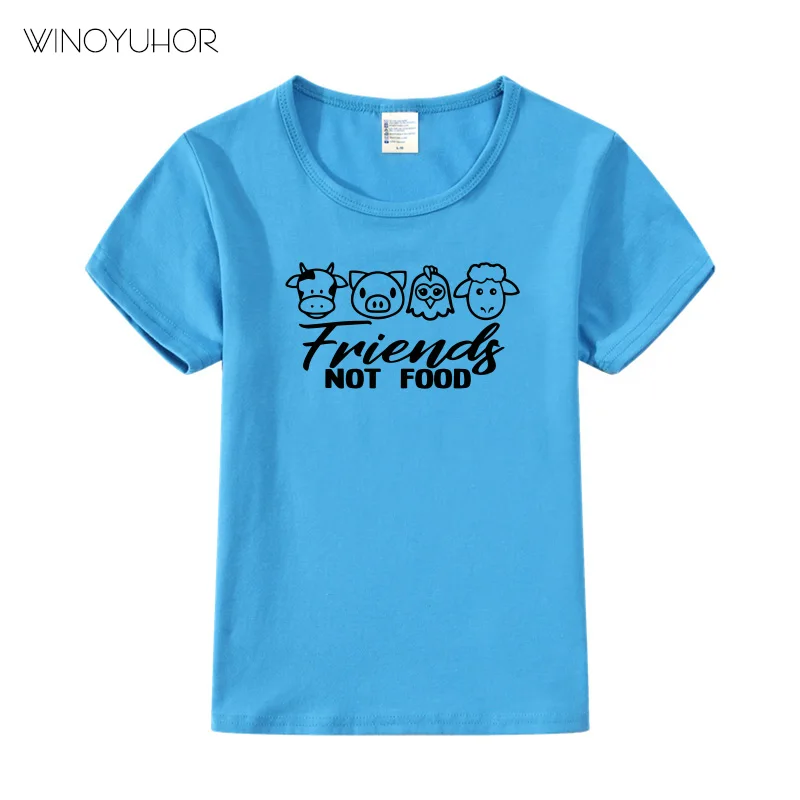 Футболка для мальчиков и девочек с рисунком из аниме вегетарианцев животных
