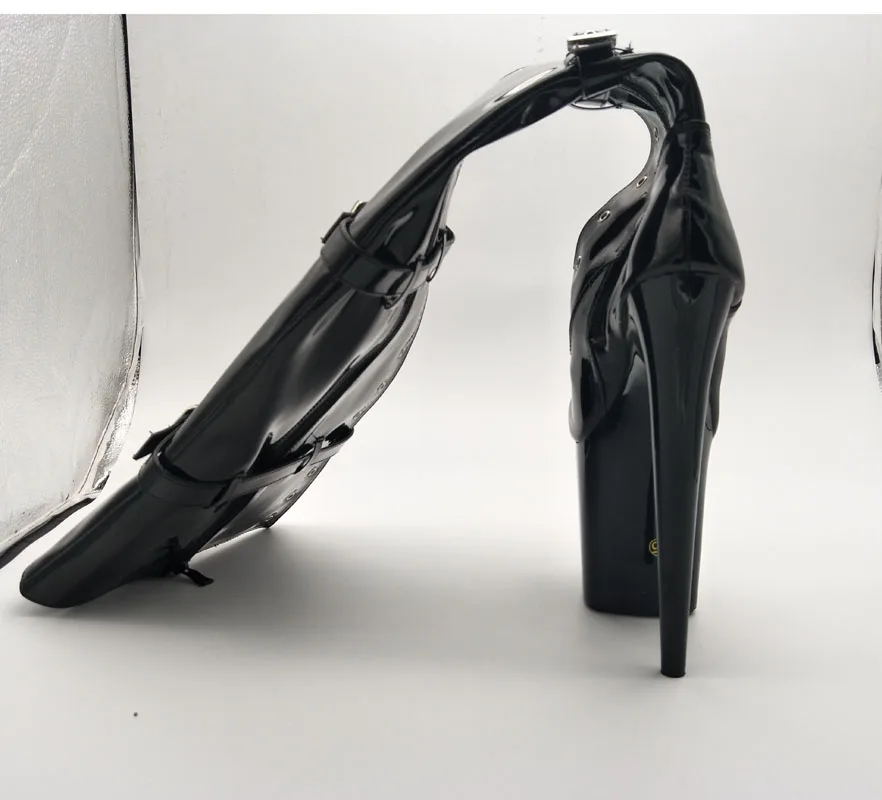 LAIJIANJINXIA New 20cm High Heels Boots Belt Buckle Boots Round Head Dancer Fashion Sexy Catwalk Shoes Over-the-Knee Boots