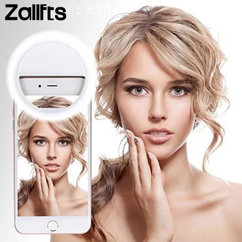 Светодиодный светильник для селфи новинка батарея модели кольцевой зажим
