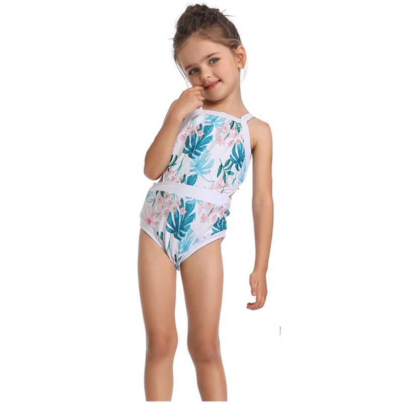 Новинка купальник для мамы и дочки бикини женщин маленьких девочек с цветочным