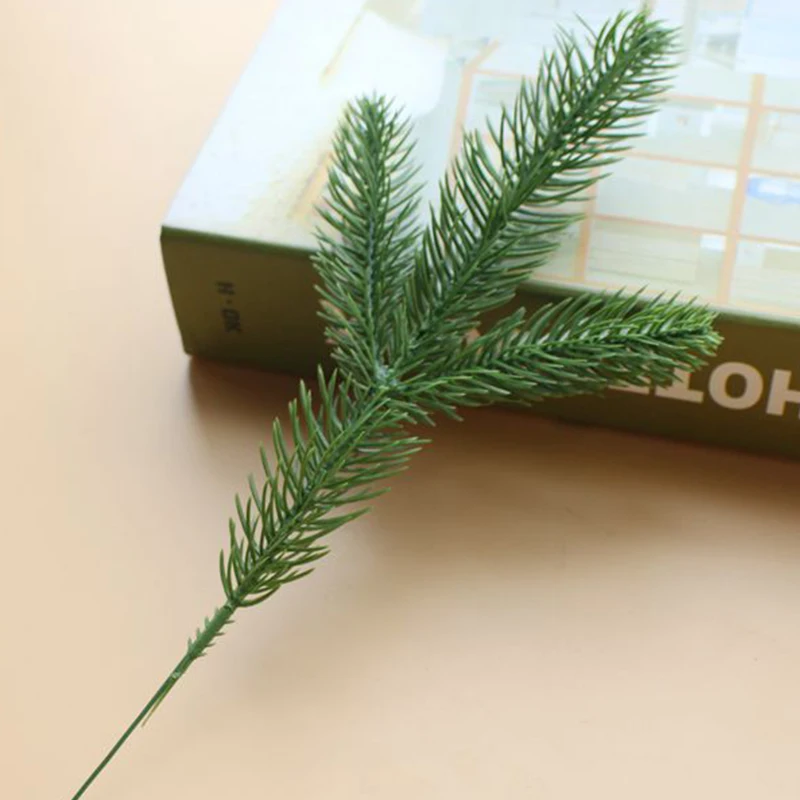 

10/20/50PCS Green Pine Needle Fake Plant Christmas Decoration Artificial Flower Scrapbook Gift DIY Craft For Wedding