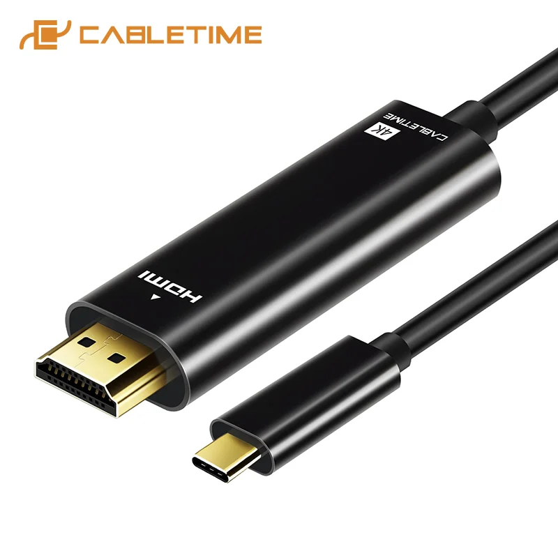 Кабель CABLETIME USB Type C к HDMI 4K 60 Гц DP адаптер внешний кабель для Samsung Galaxy S9/S8 Huawei MacBook